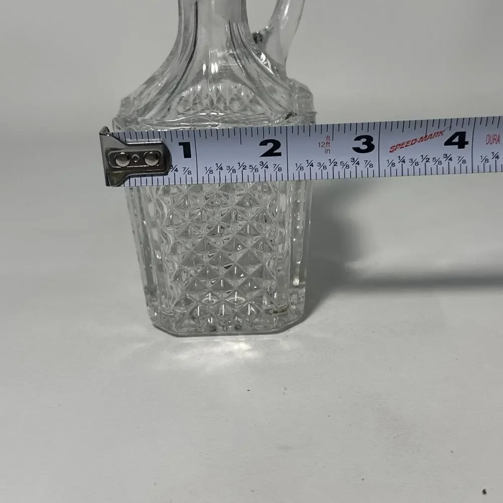 Vintage Cut Crystal Glass Decanter W/ Stopper